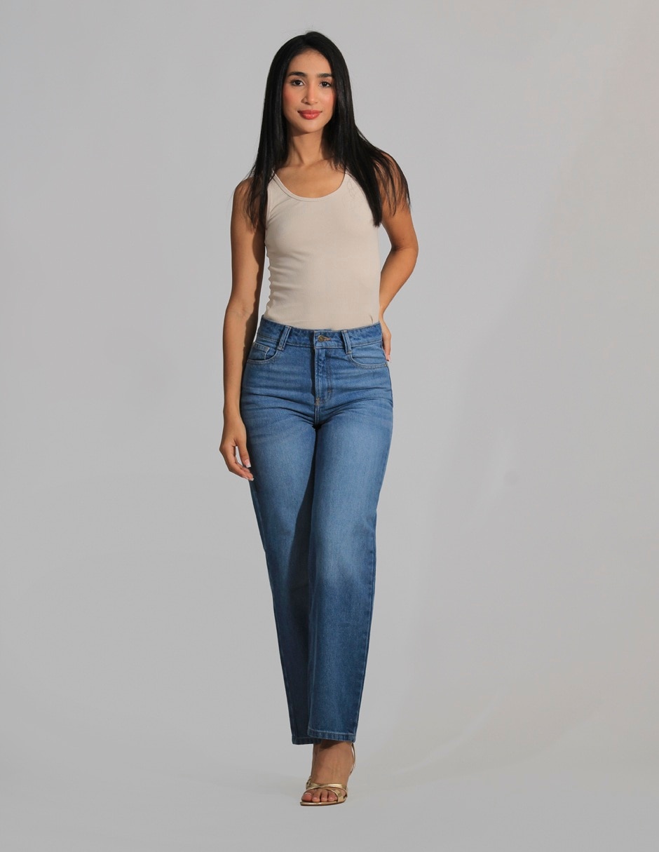 Jeans straight para mujer 2