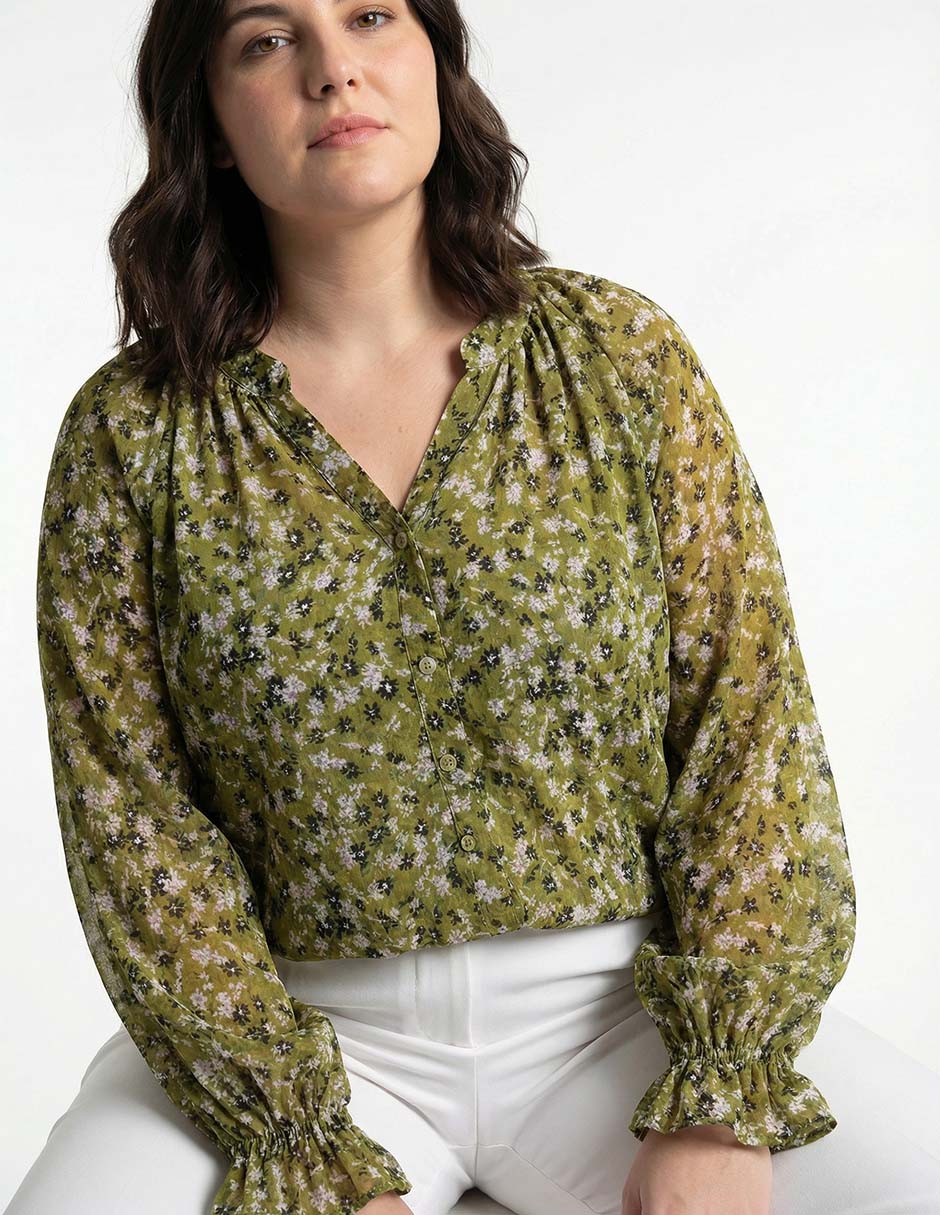 Blusa manga larga para mujer 8