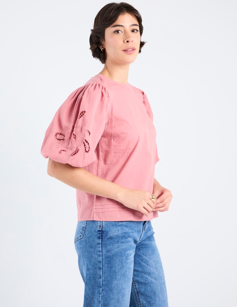 Blusa manga corta para mujer 5