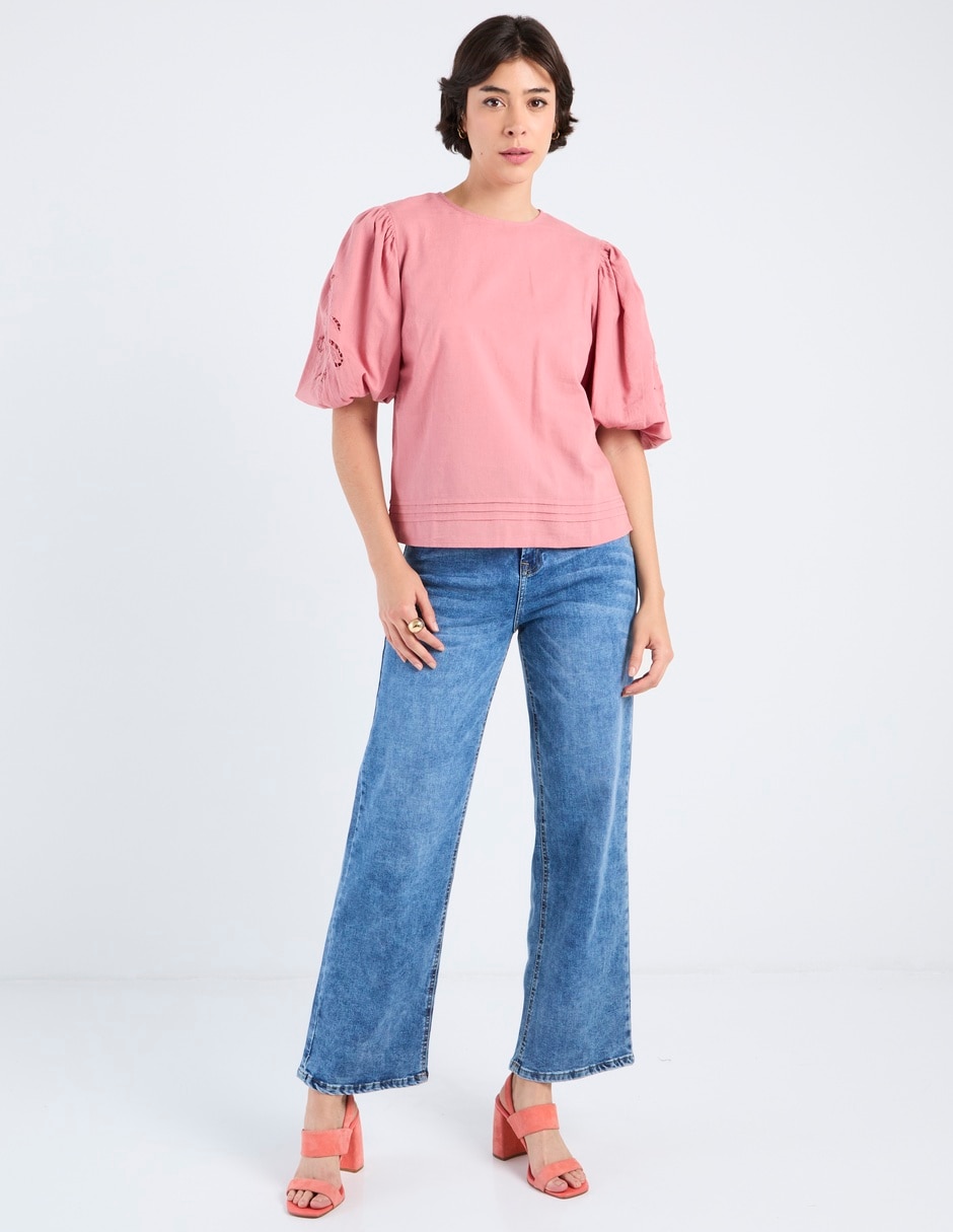 Blusa manga corta para mujer 4