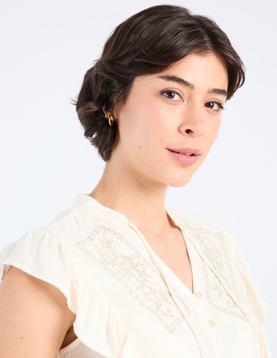 Blusa manga corta para mujer 3