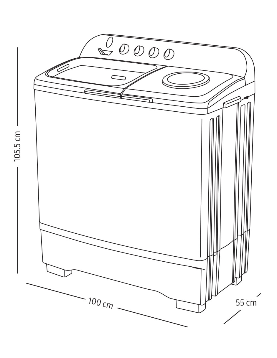 Lavadora Samsung 18 kg semiautomática carga superior wt18k5200mb/ax