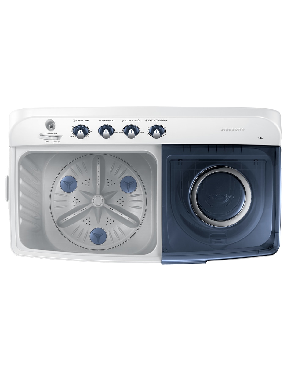 Lavadora Samsung 18 kg semiautomática carga superior wt18k5200mb/ax