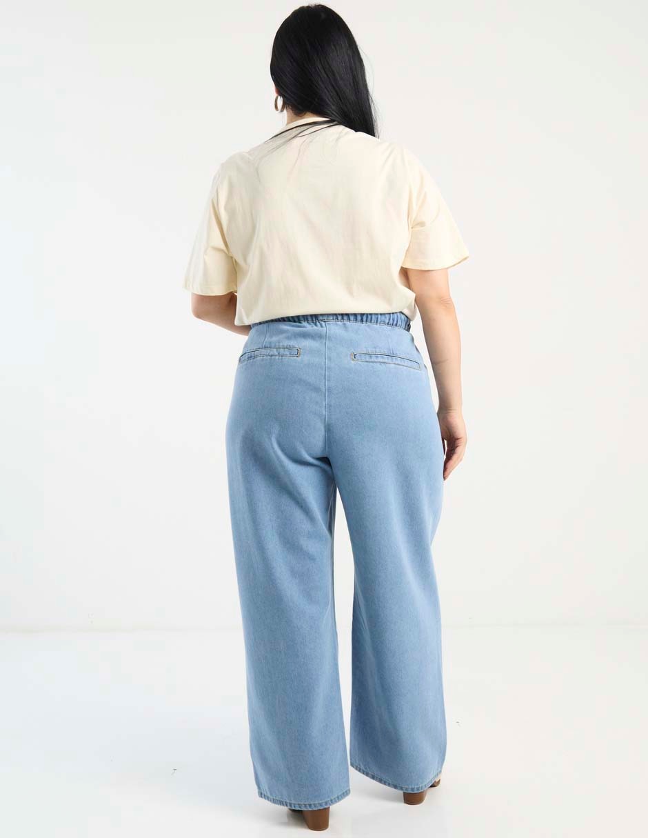 Jeans easy pant wide leg para mujer