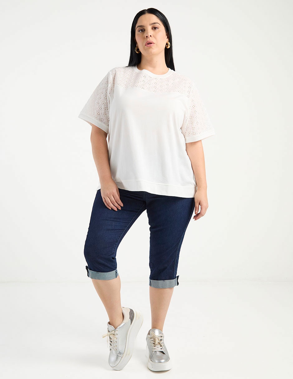 Playera manga corta Weekend Plus cuello redondo para mujer