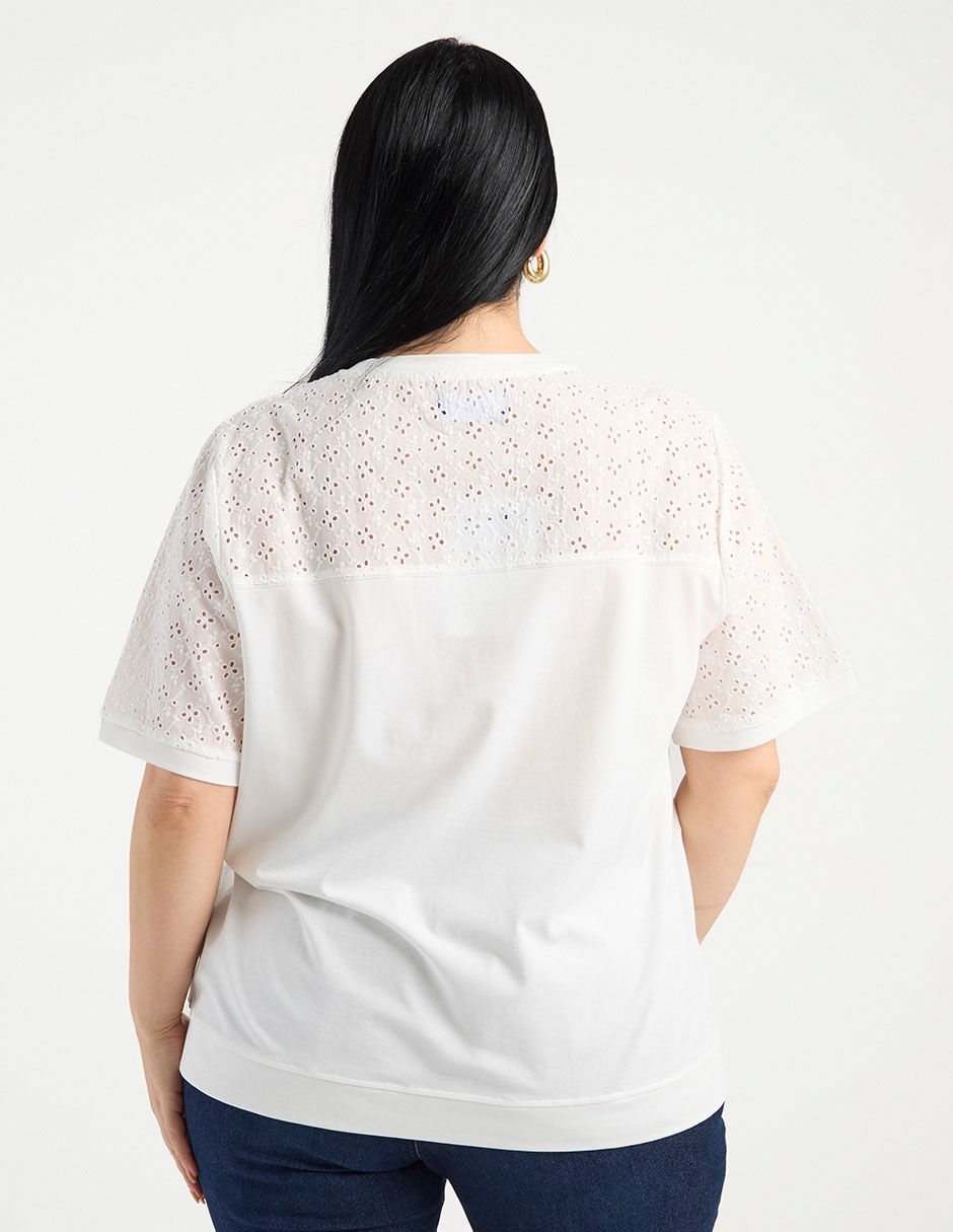 Playera manga corta Weekend Plus cuello redondo para mujer