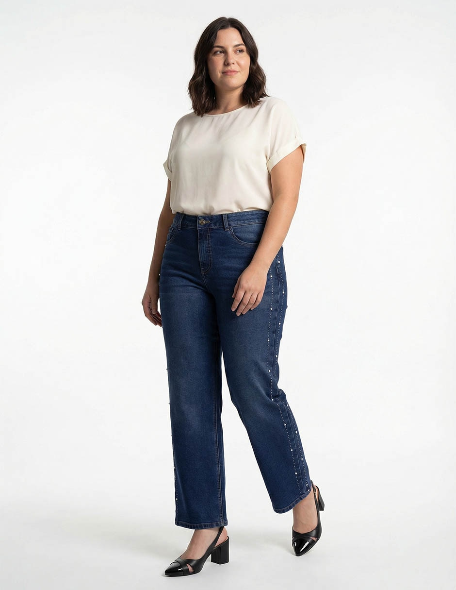 Jeans straight para mujer 4