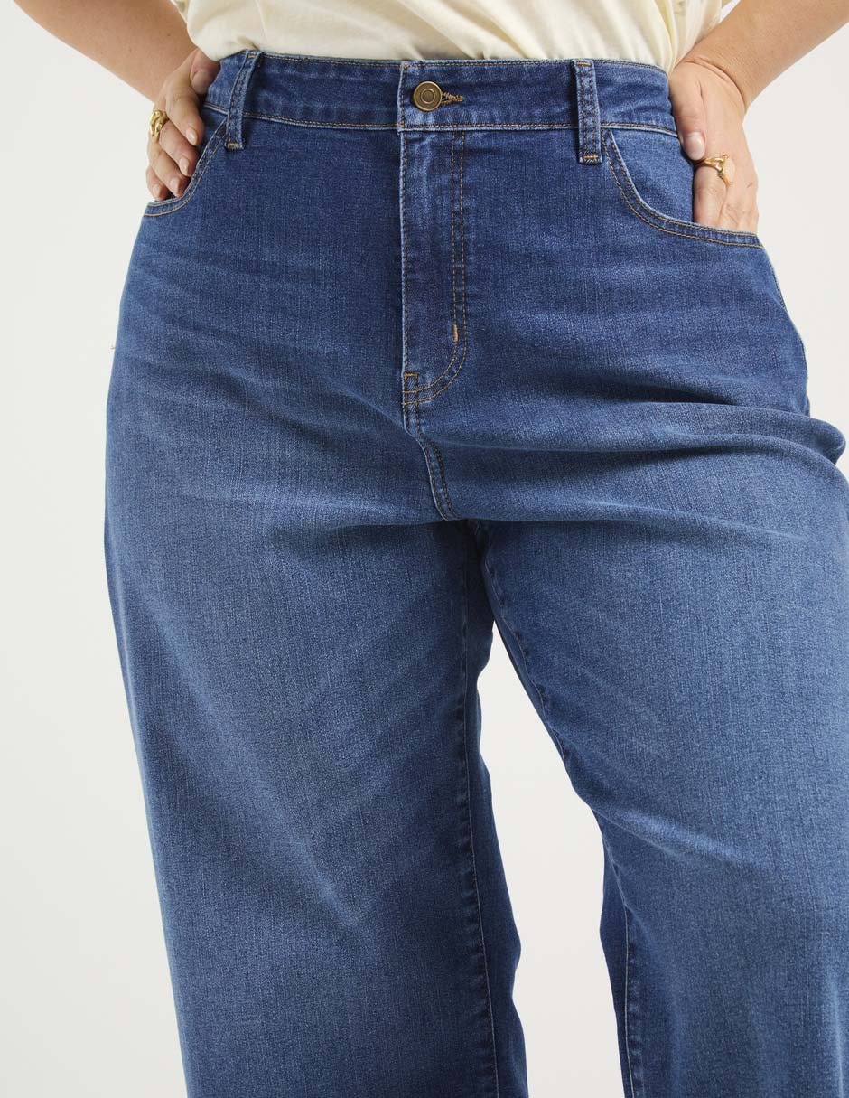 Jeans wide leg para mujer
