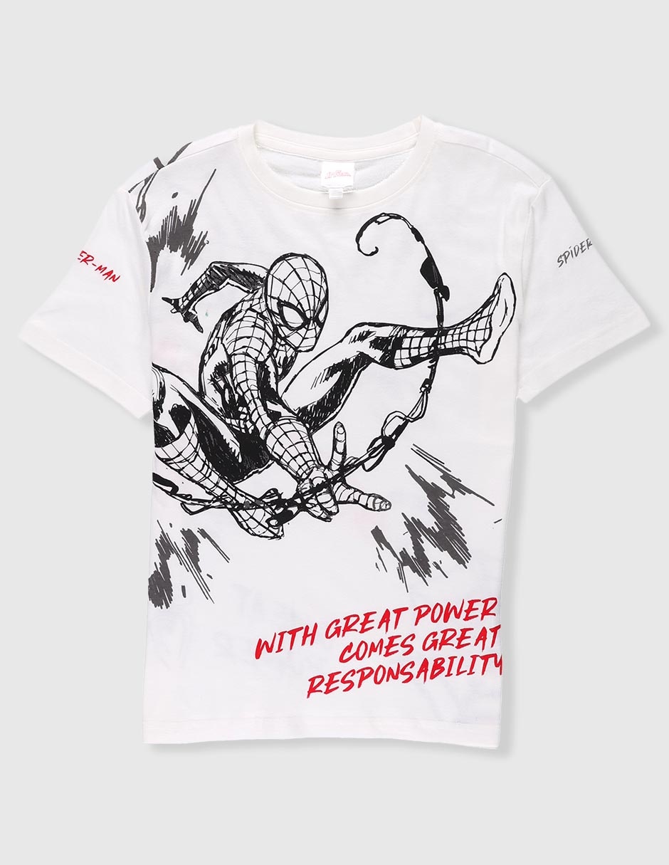 Playera Spider-Man manga corta para niño