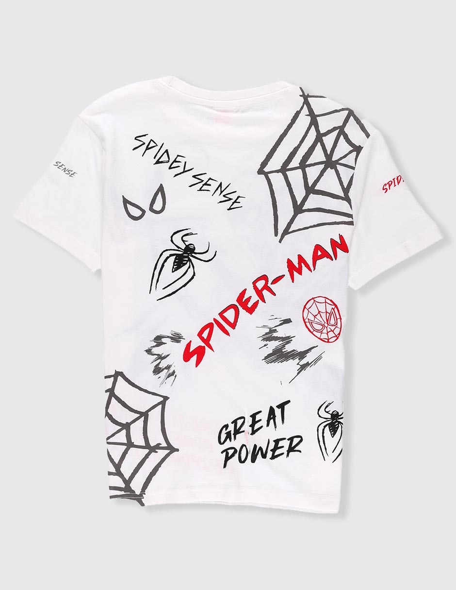 Playera Marvel Dtr Spider-Man manga corta para niño