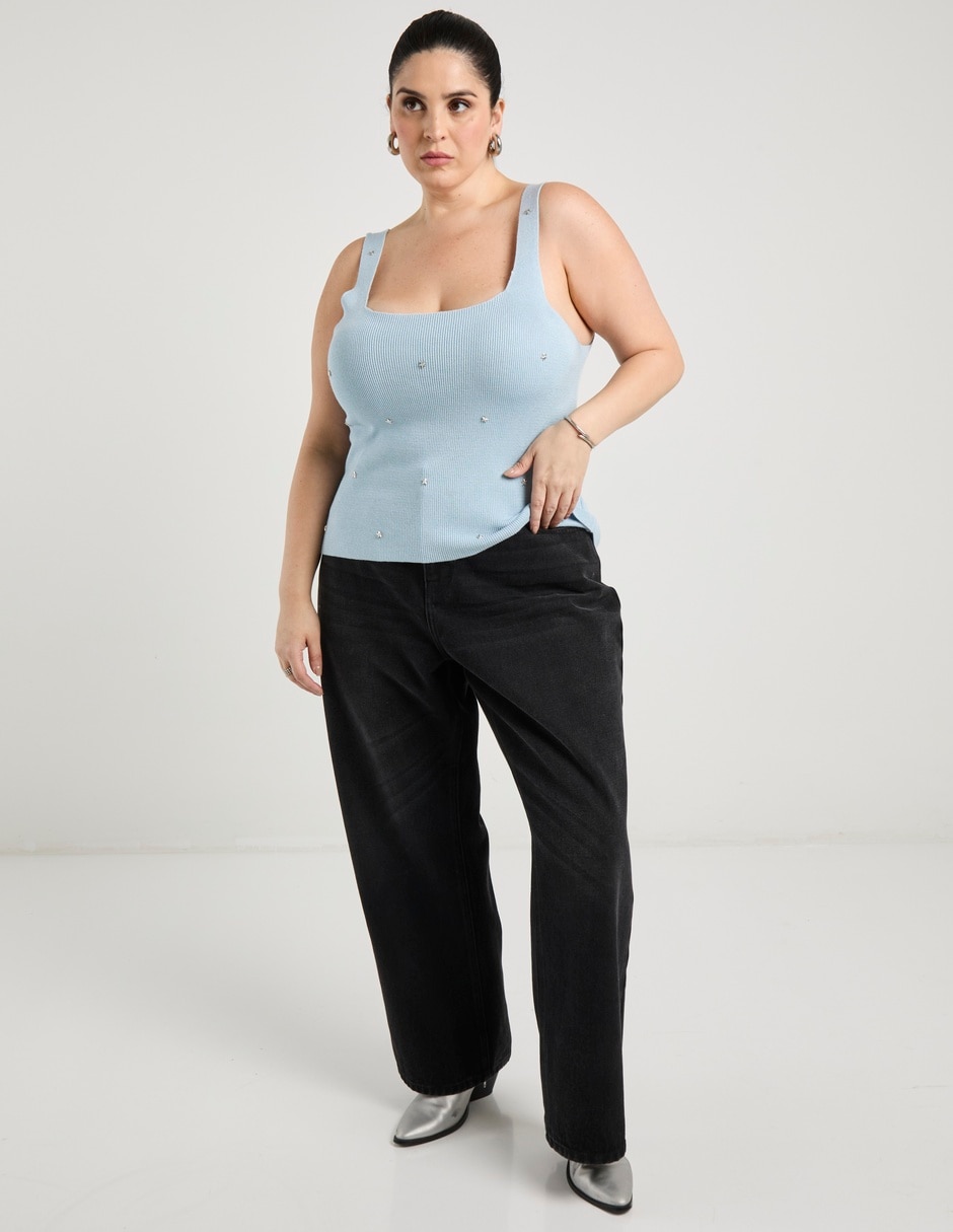 Blusa de tirantes Contempo Plus para mujer