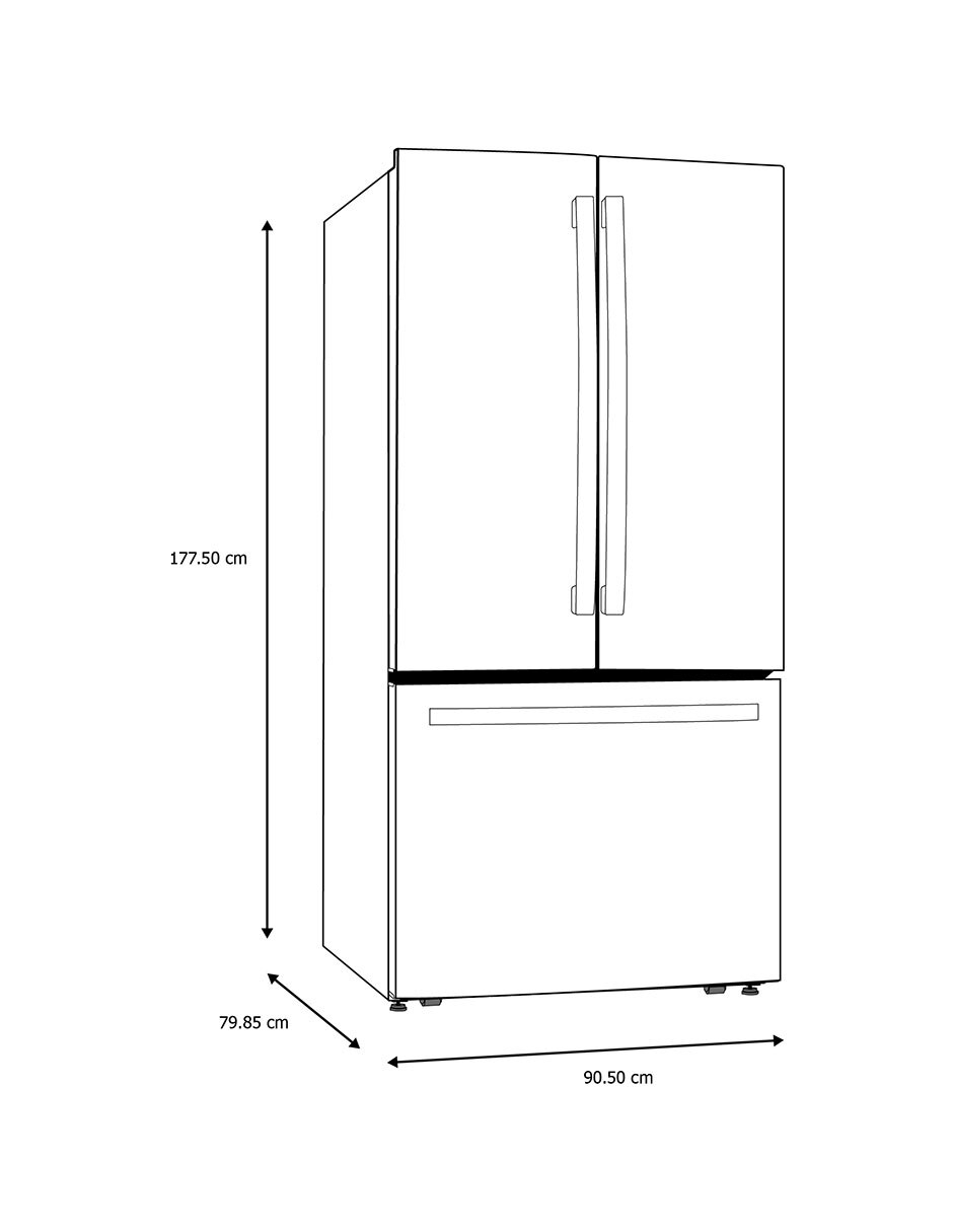 Refrirador bottom mount 22 pies cúbicos con fábrica de hielo PWN22JBWCKB 8