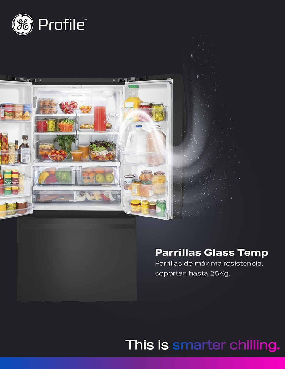 Refrirador bottom mount 22 pies cúbicos con fábrica de hielo PWN22JBWCKB 5