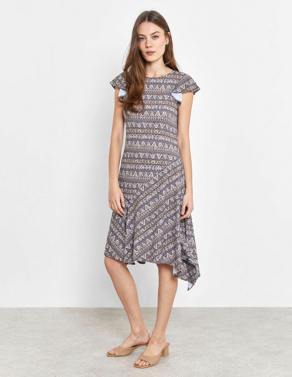 Vestido a la rodilla casual para mujer