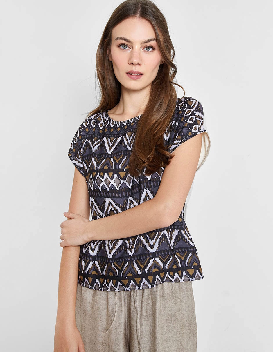 Blusa manga corta para mujer 6
