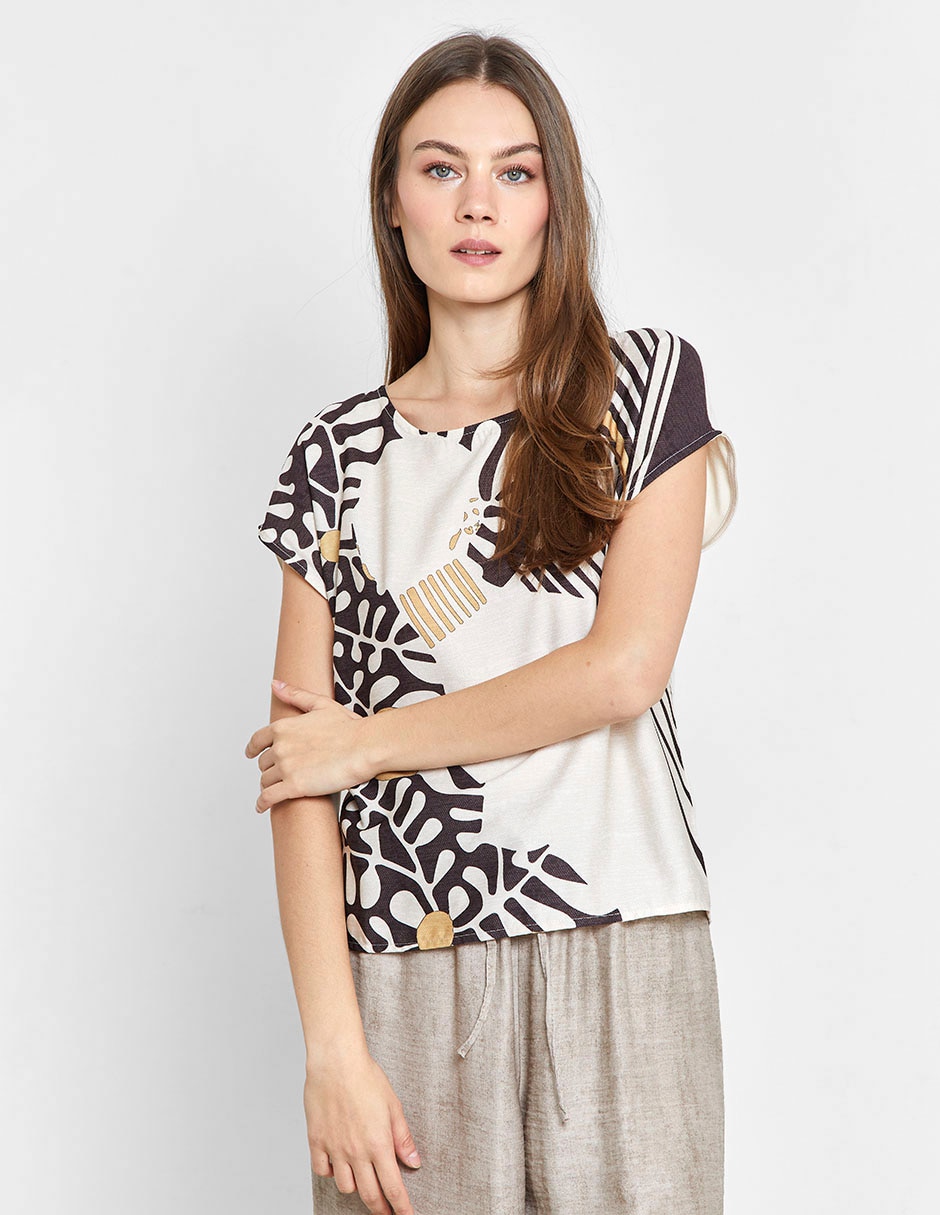 Blusa manga corta para mujer 1