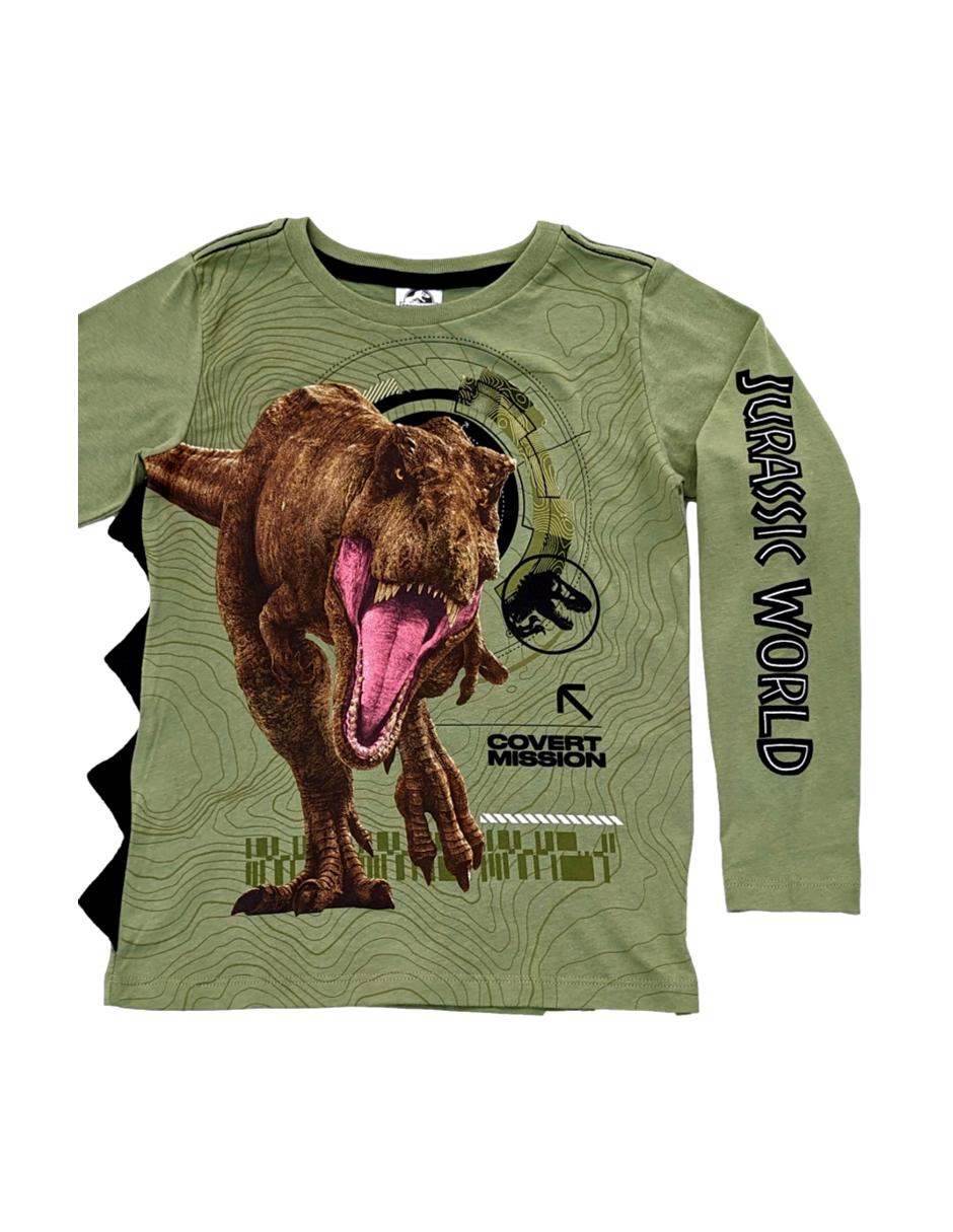 Playera Jurassic World manga larga para niño