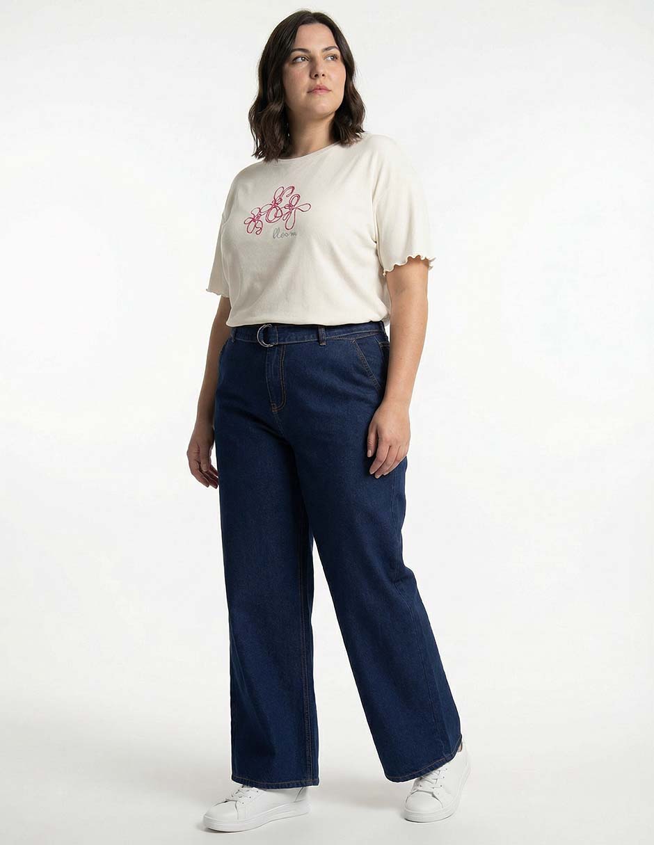Playera manga corta cuello redondo para mujer 3