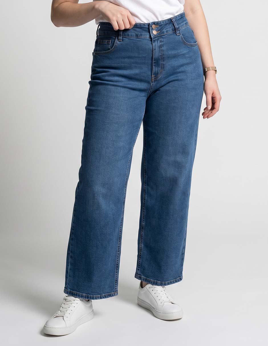 Jeans straight Weekend Plus corte cintura para mujer
