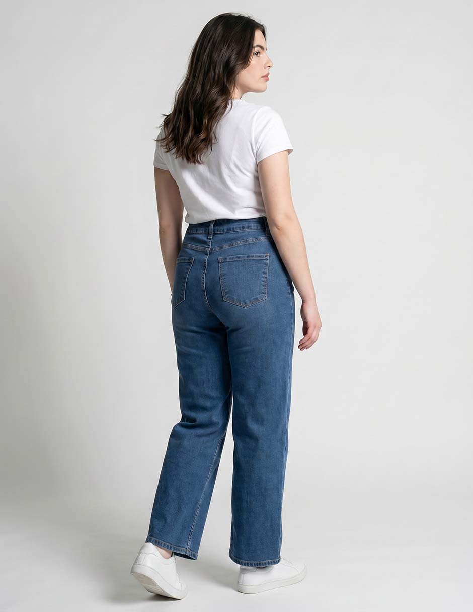 Jeans straight Weekend Plus corte cintura para mujer