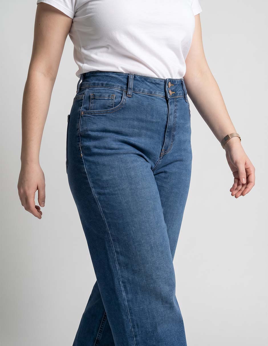 Jeans straight Weekend Plus corte cintura para mujer