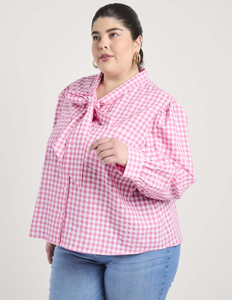 Blusa Weekend Plus manga larga para mujer 7