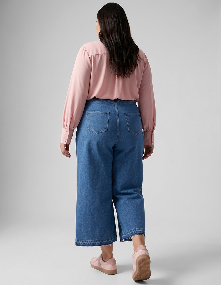 Jeans wide leg weekend plus para mujer