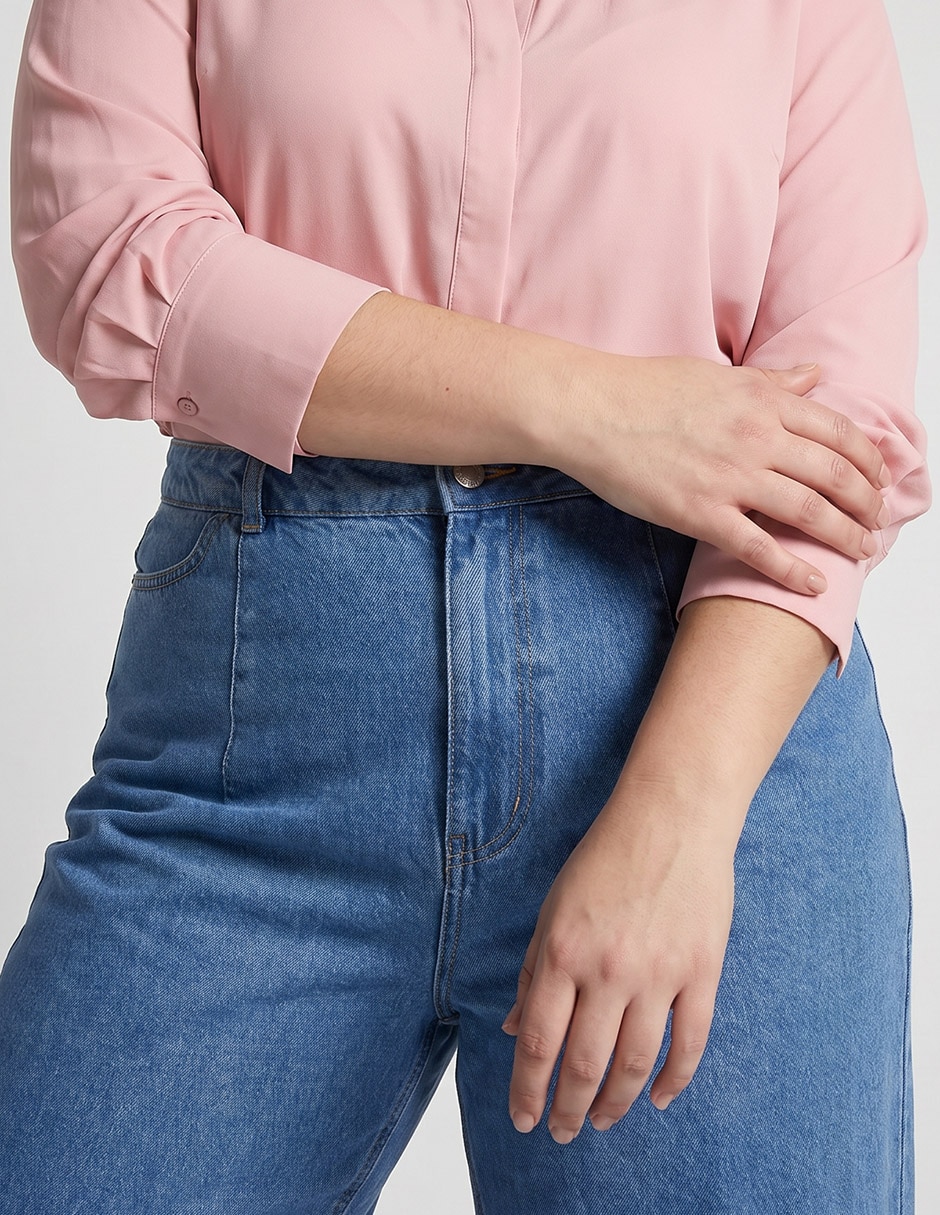 Jeans wide leg weekend plus para mujer