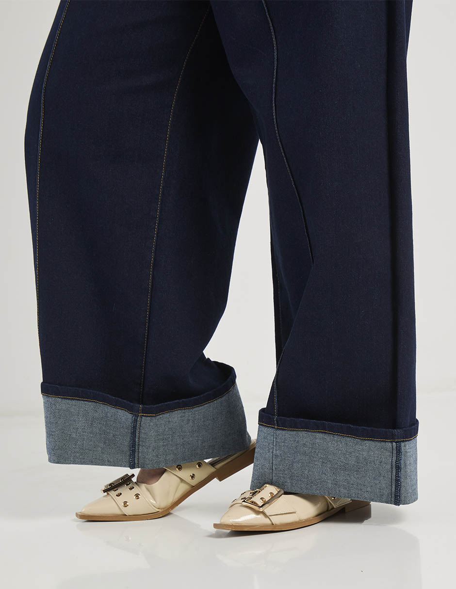 Jeans amplio a la cintura Weekend plus para mujer