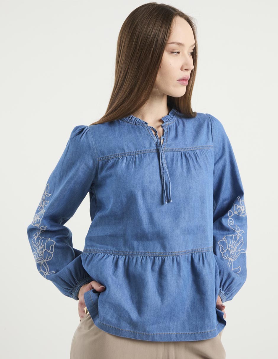 Blusa manga larga para mujer 1