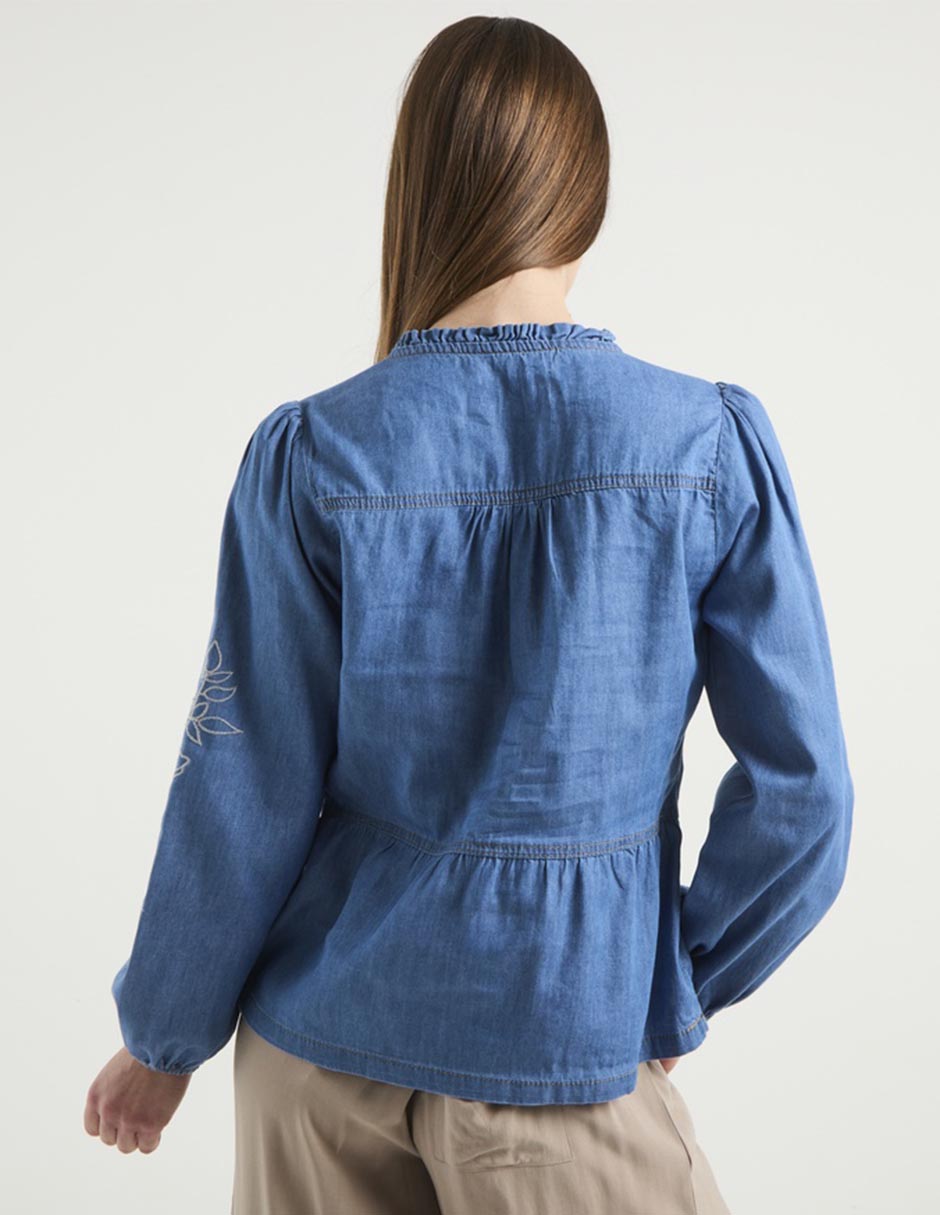 Blusa manga larga para mujer 5