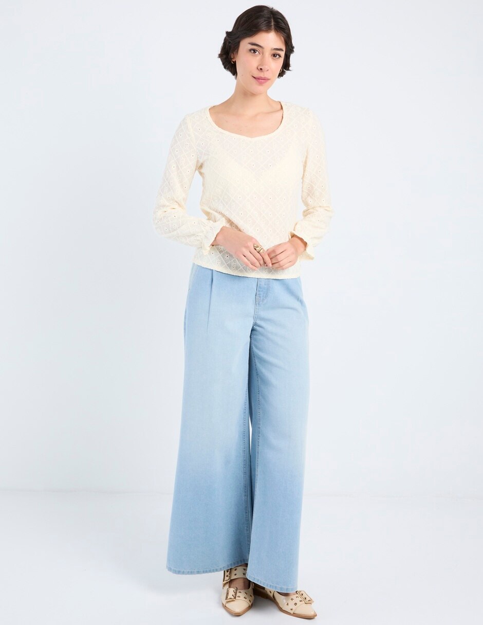 Blusa manga larga para mujer 4
