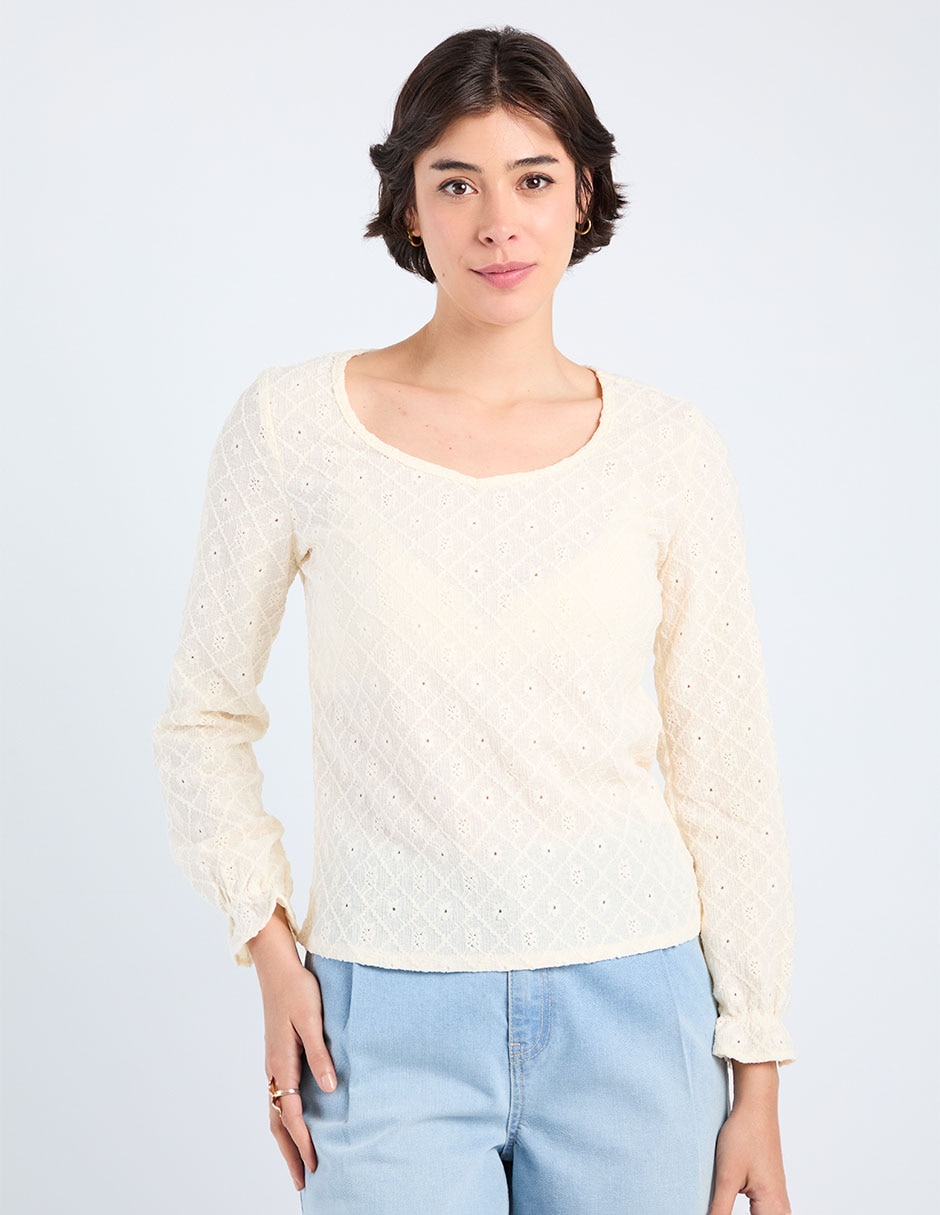 Blusa manga larga para mujer Blusa manga larga para mujer