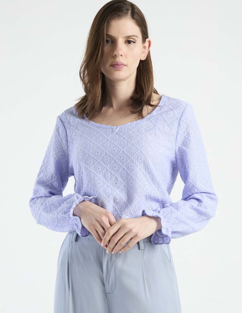 Blusa manga larga para mujer 6