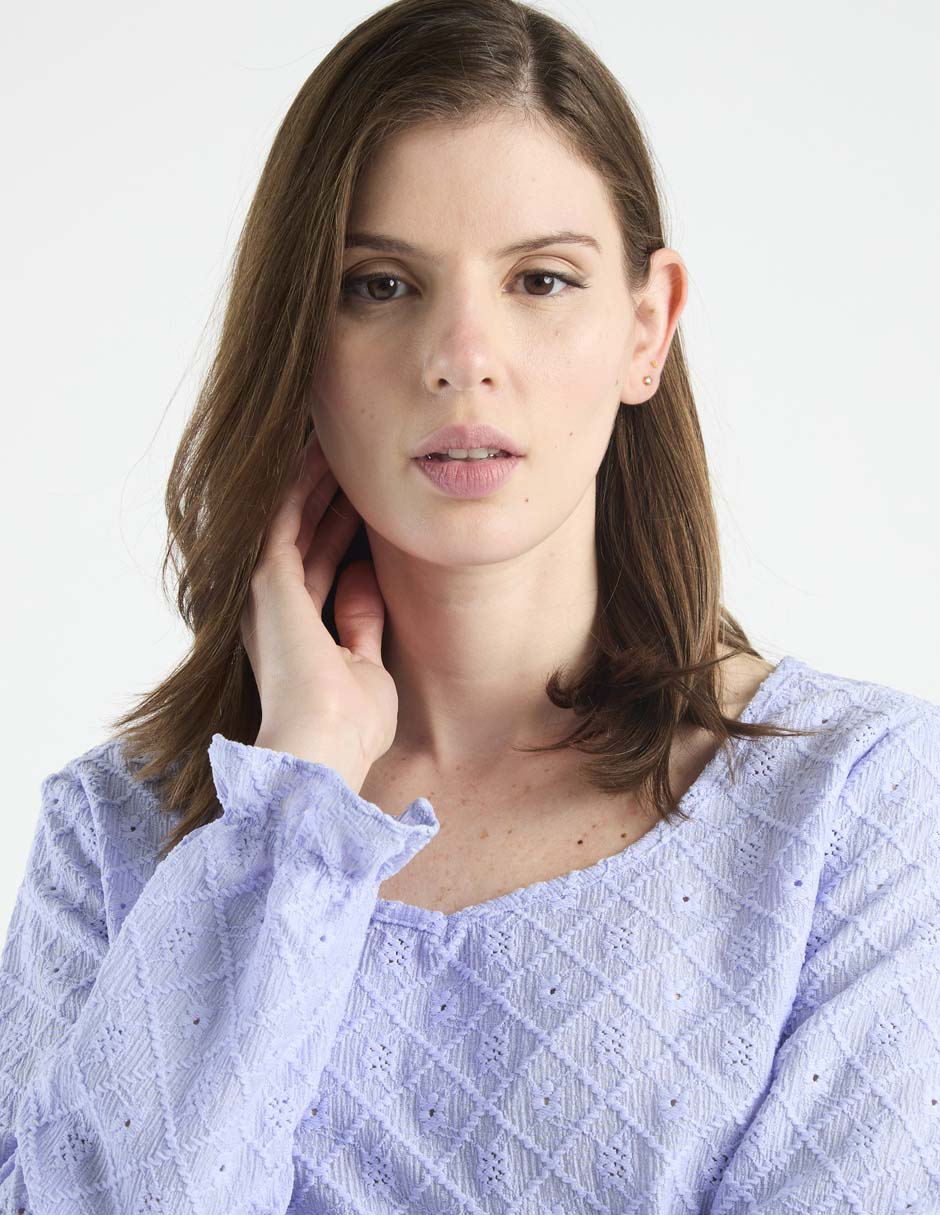 Blusa manga larga para mujer 4