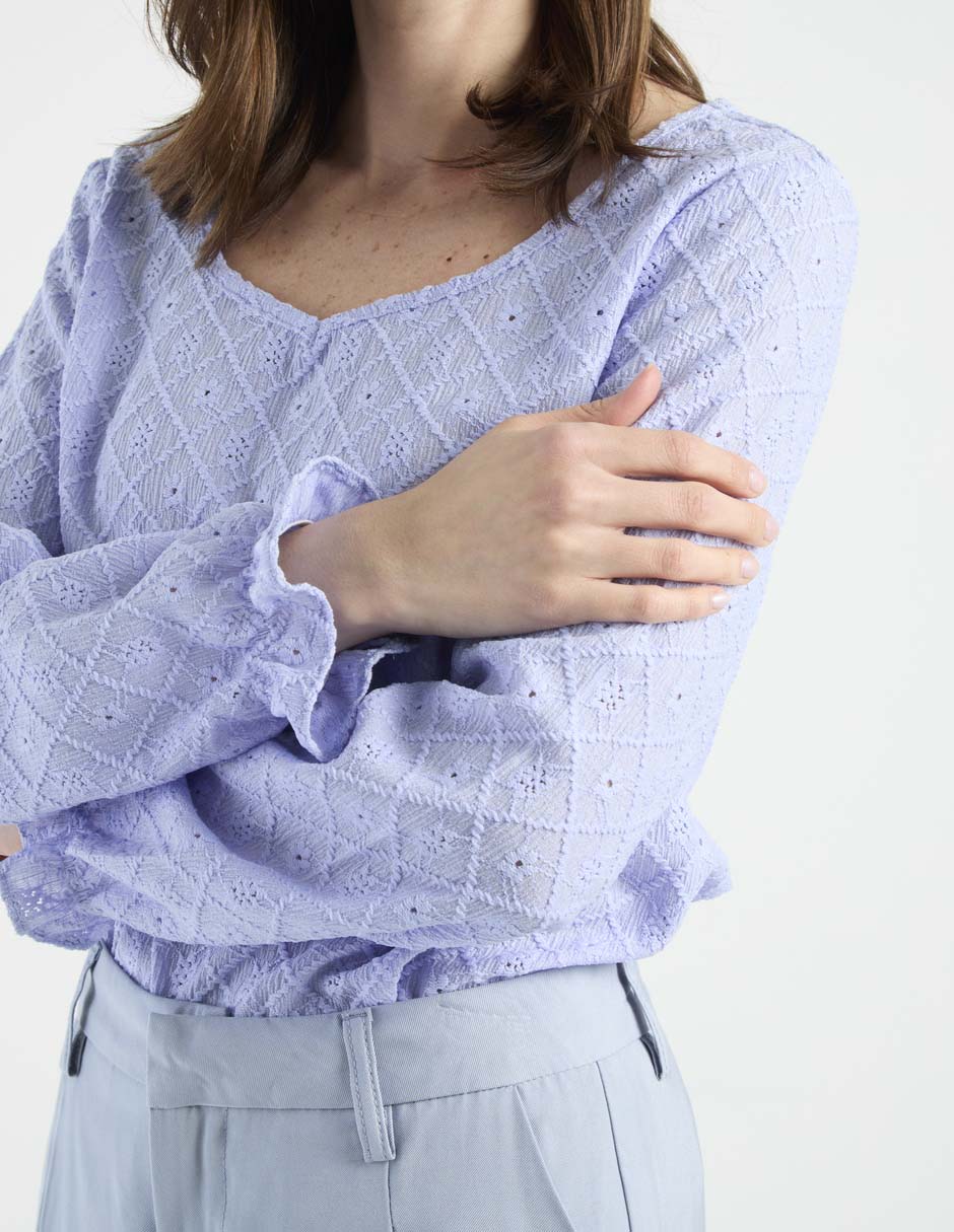 Blusa manga larga para mujer 2