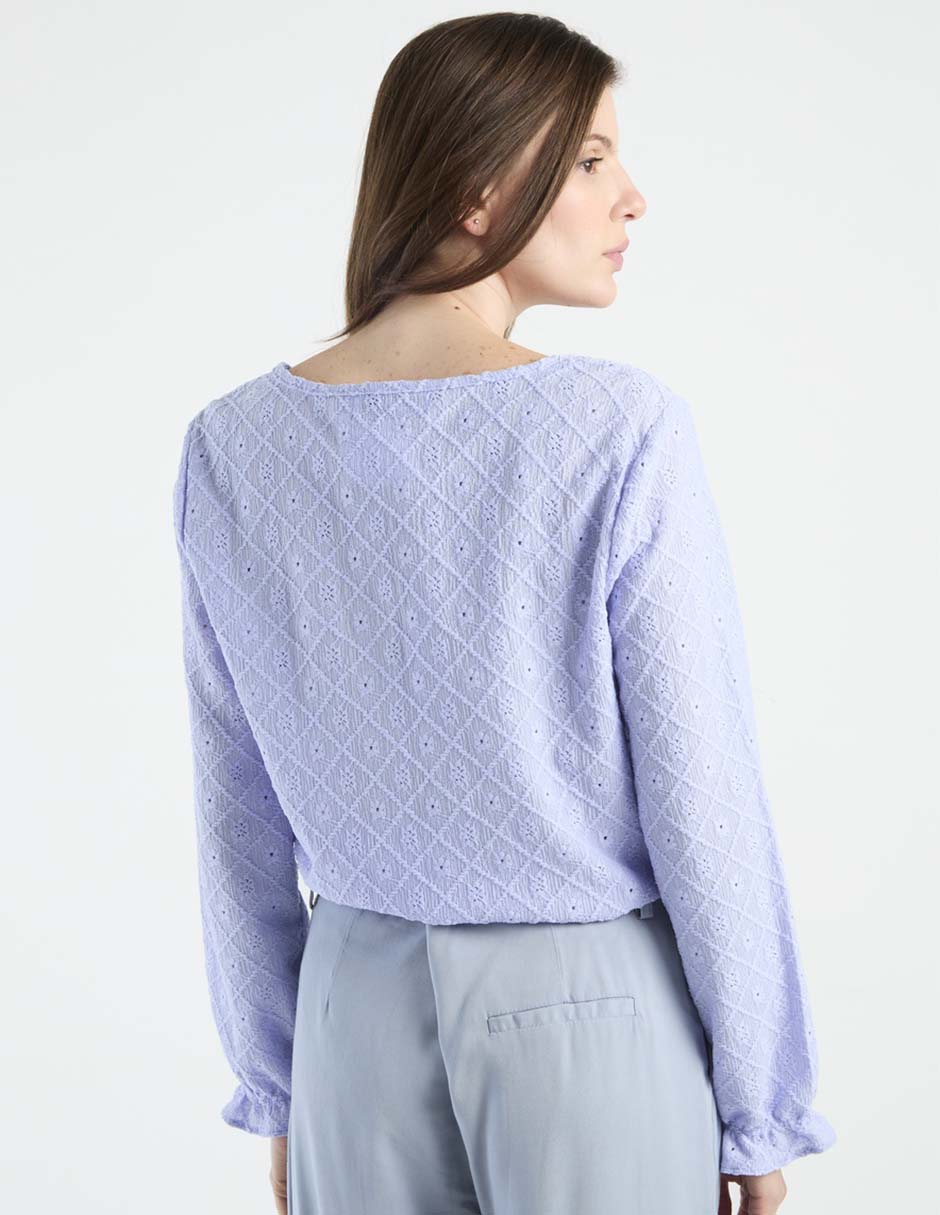 Blusa manga larga para mujer 7