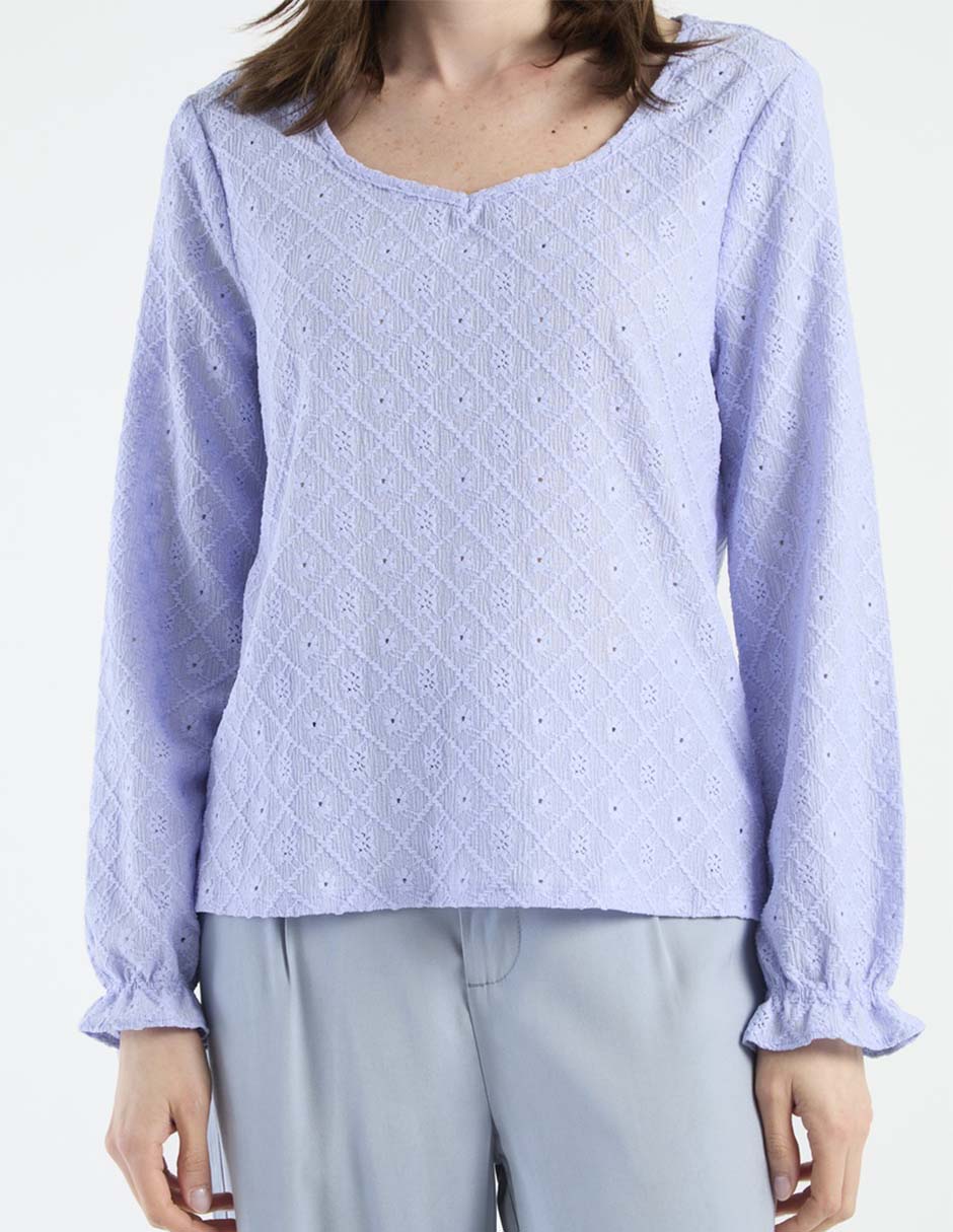 Blusa manga larga para mujer 3