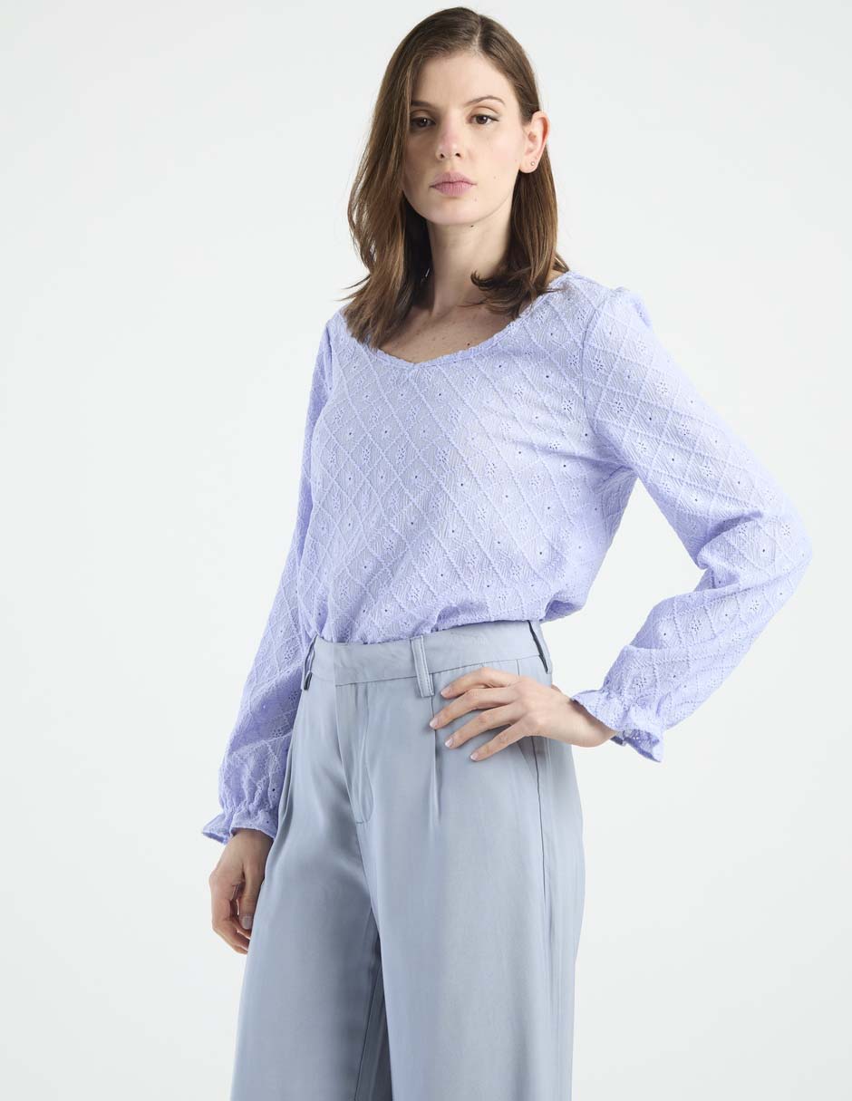 Blusa manga larga para mujer 1