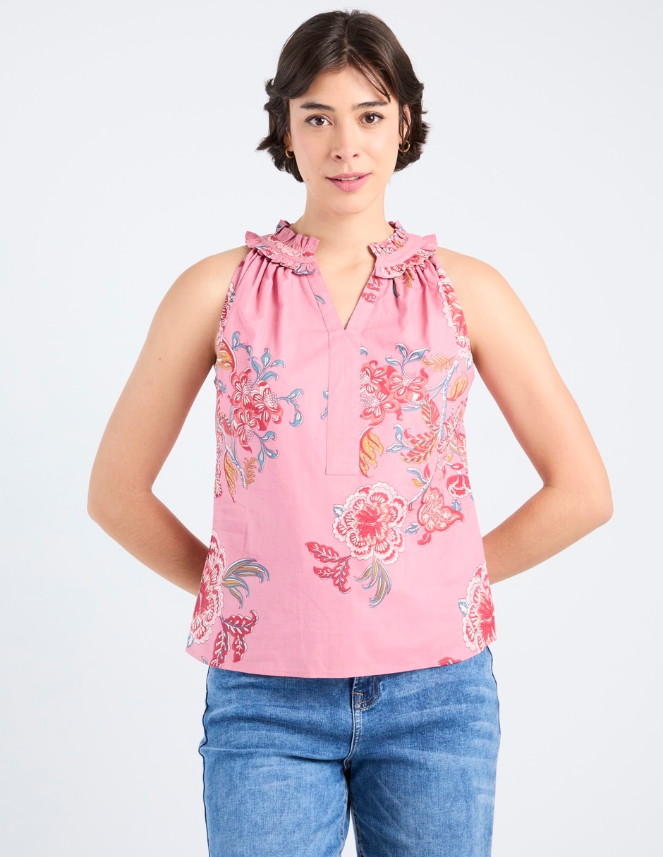 Blusa sin manga para mujer