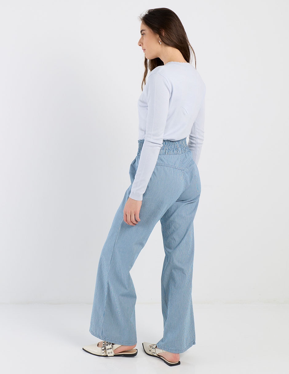 Jeans easy pant wide leg para mujer 6