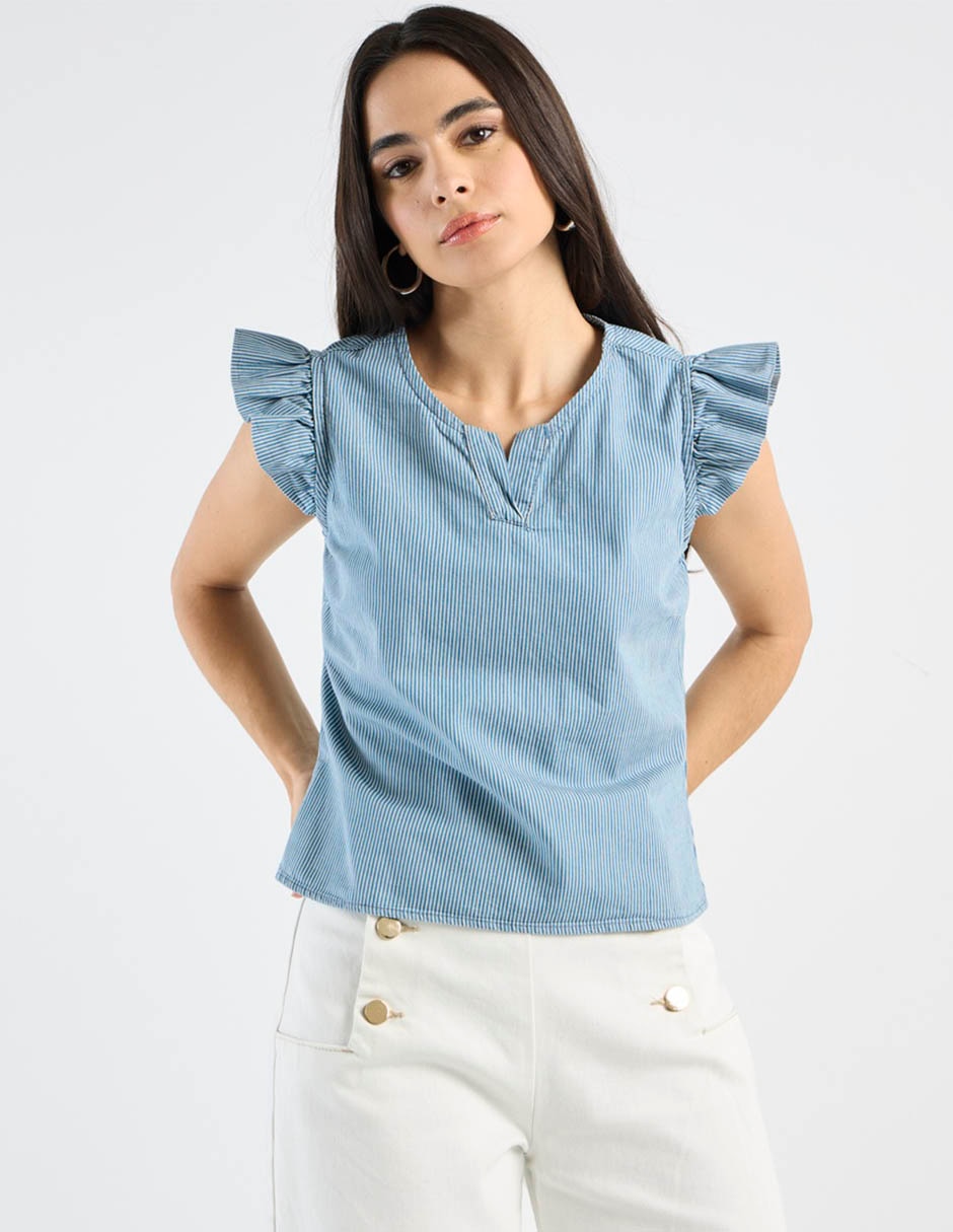 Blusa manga corta para mujer 7
