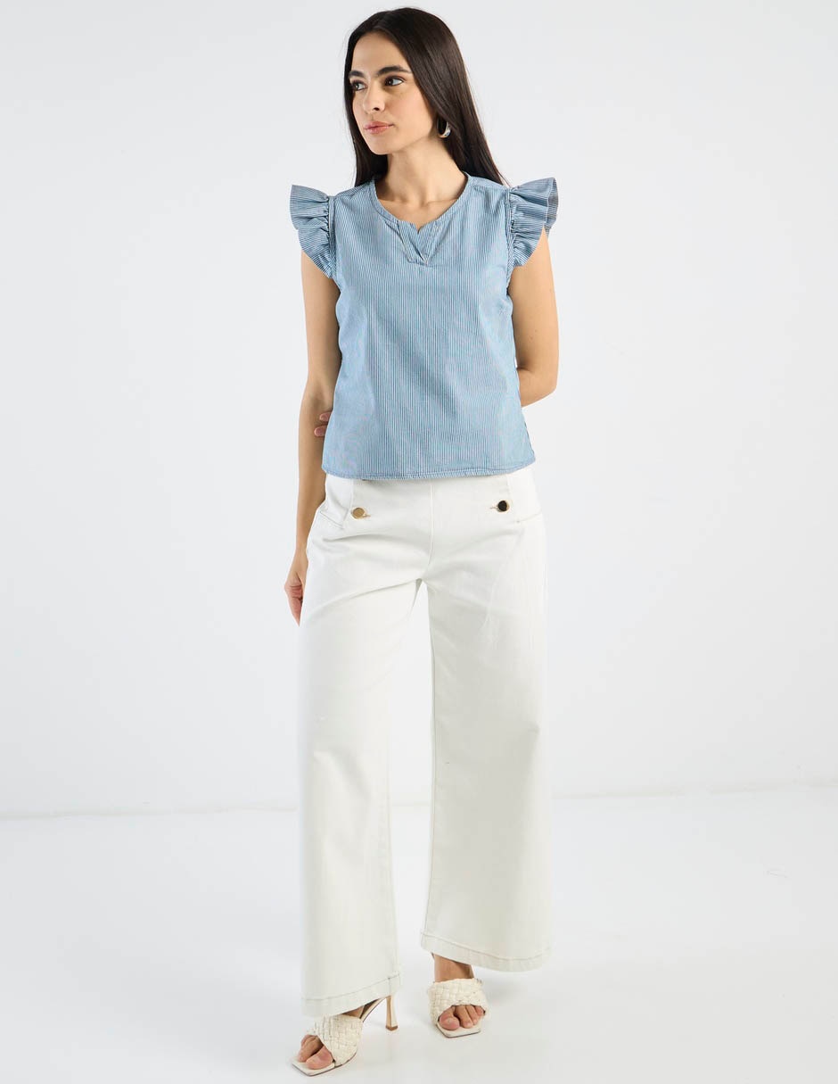 Blusa manga corta para mujer 8