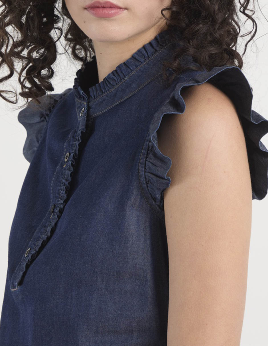 Blusa manga corta para mujer 4