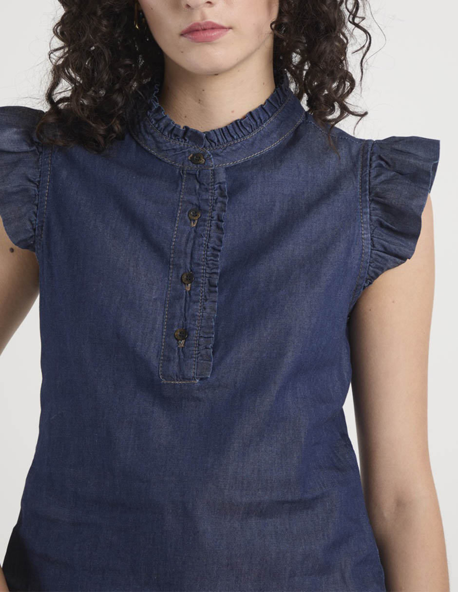 Blusa manga corta para mujer 5
