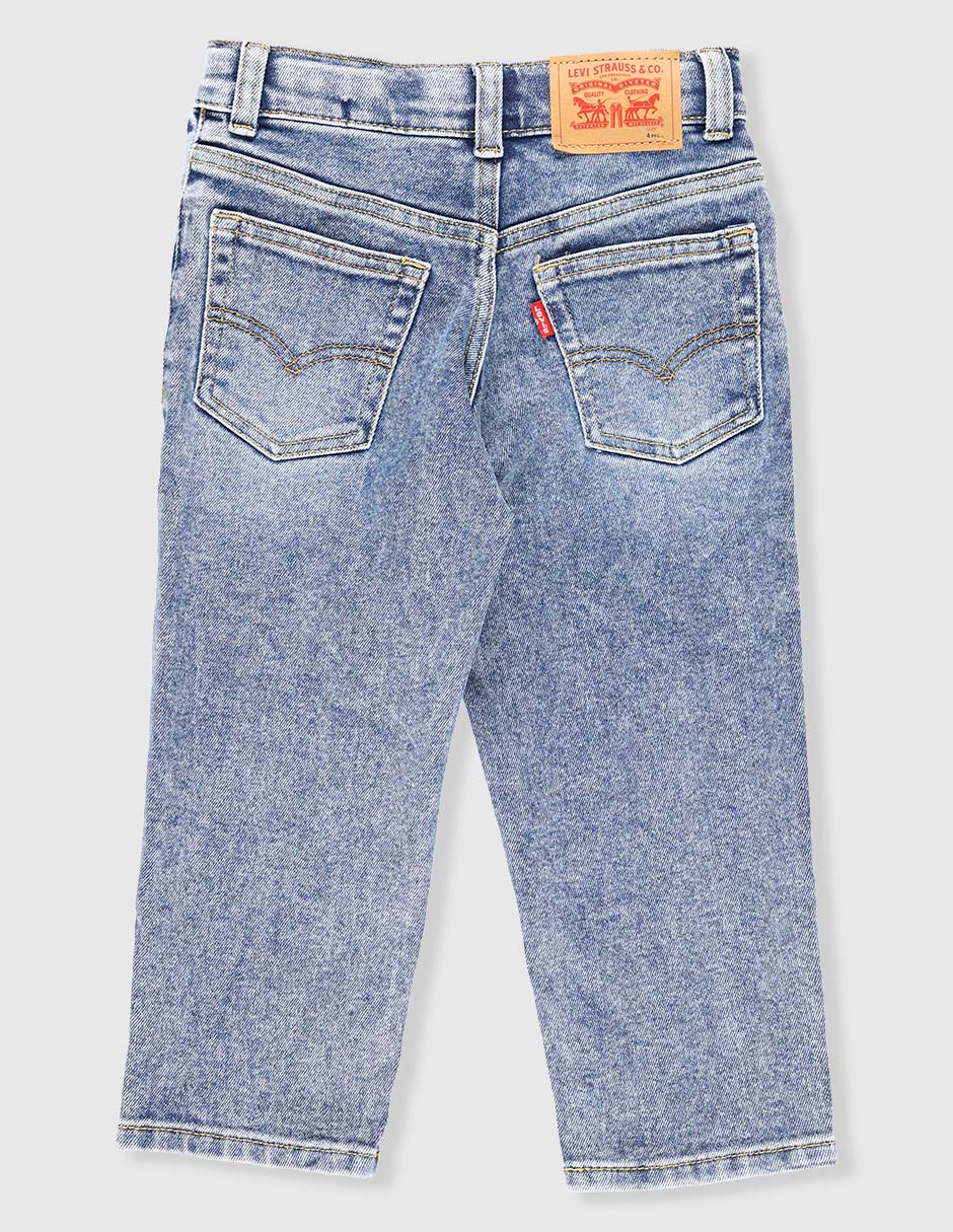 Jeans straight lavado stone wash para niño 5