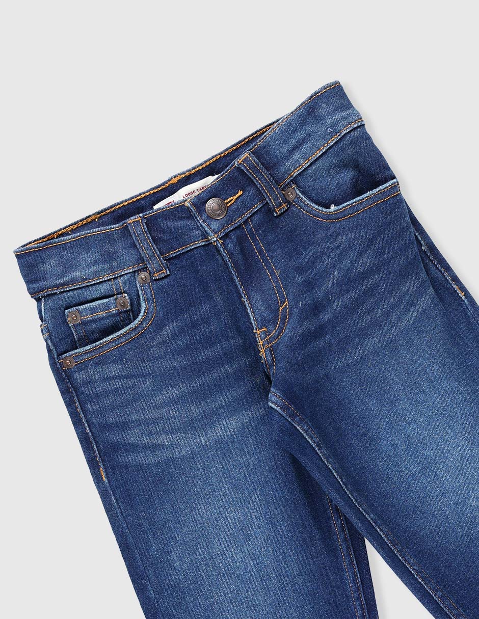 Jeans capri amplio Levi´s lavado whisker para niño