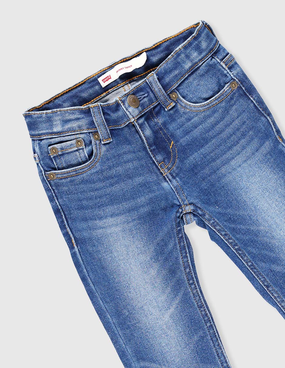 Jeans super skinny Levi´s lavado stone wash para niño