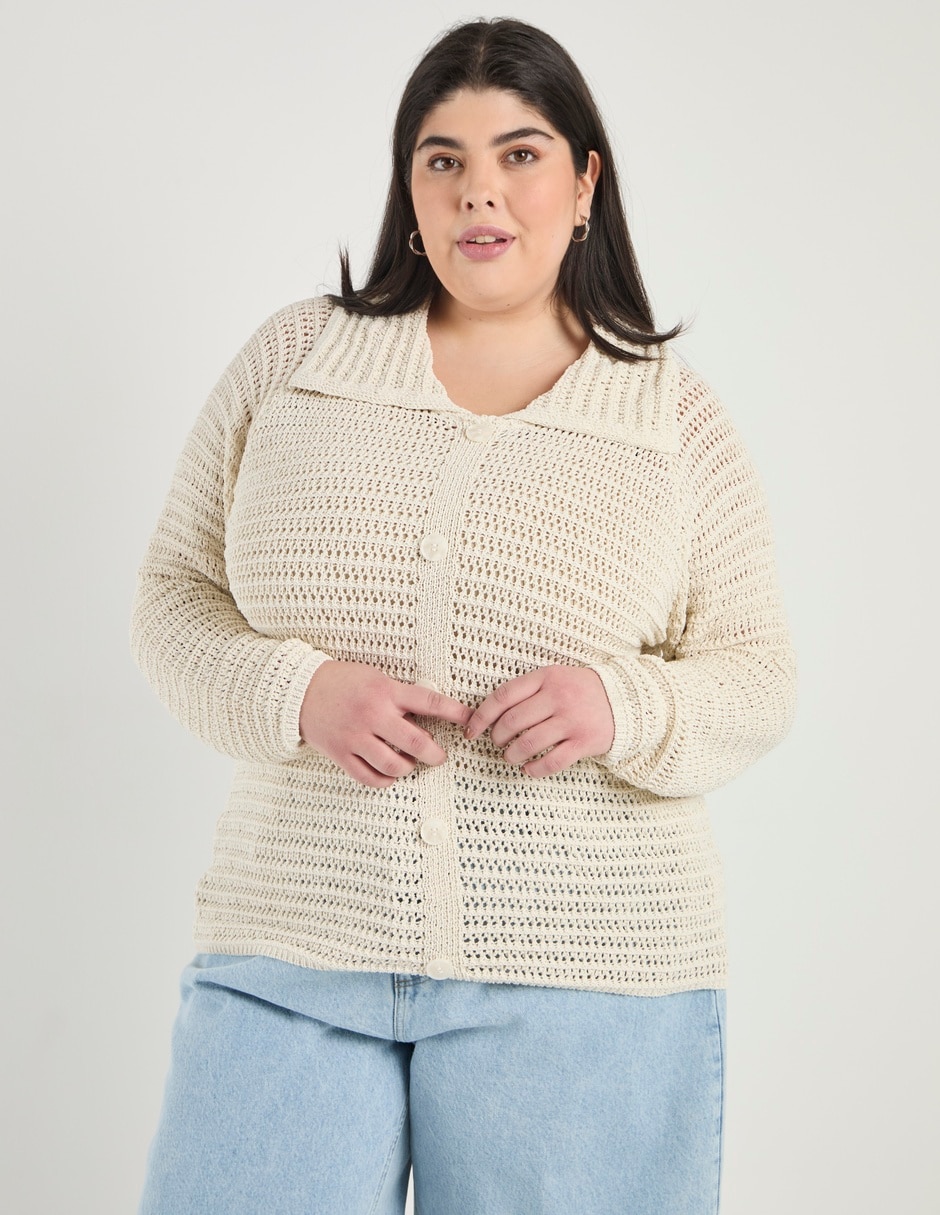 Suéter cuello camisero para mujer Suéter cuello camisero para mujer