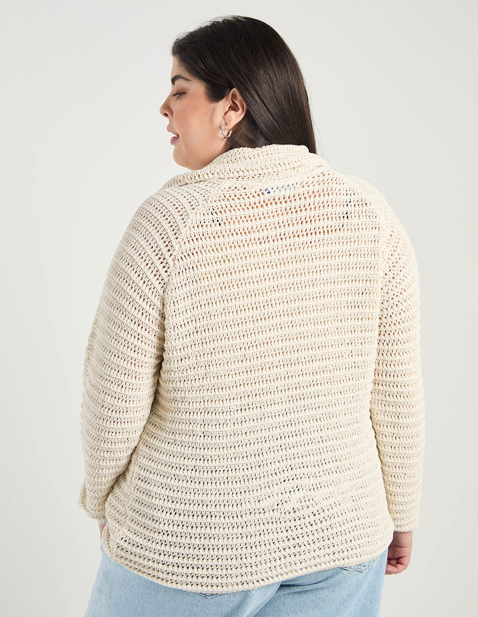 Suéter cuello camisero para mujer 6